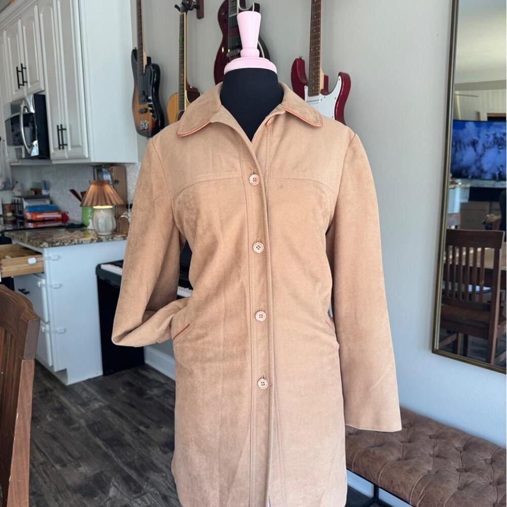 Vintage Forecaster of Boston Tan Suede Car Coat Jacket